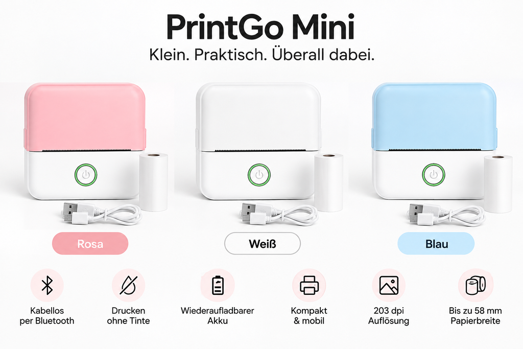 PrintGo Mini – Mobiler Thermodrucker